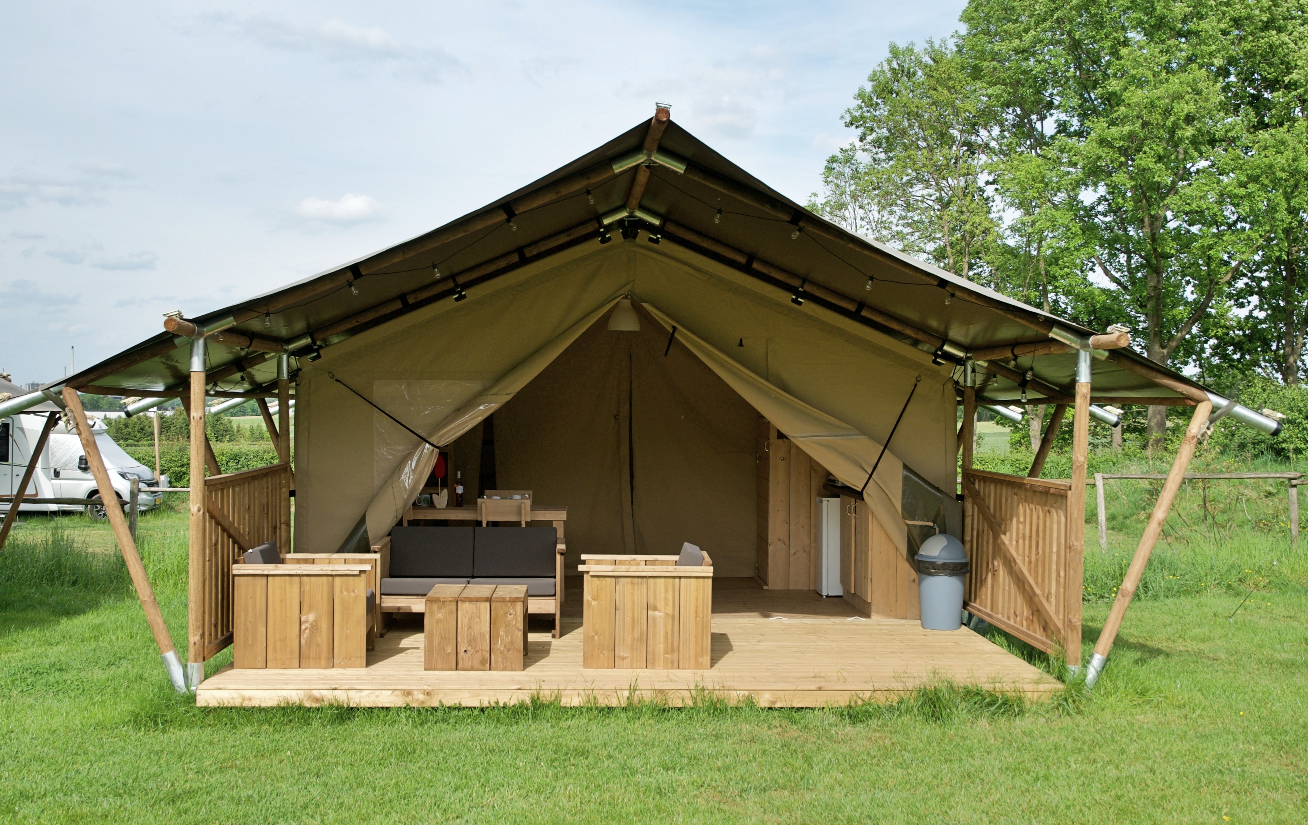 Safaritent met toilet voor 6 personen in Drenthe